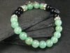 Black Onyx & Green Aventurine Genuine Bracelet ~ 7 Inches ~ 8mm Round Beads