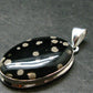 Snowflake Obsidian Silver Plated Pendant From Mexico - 1.7"