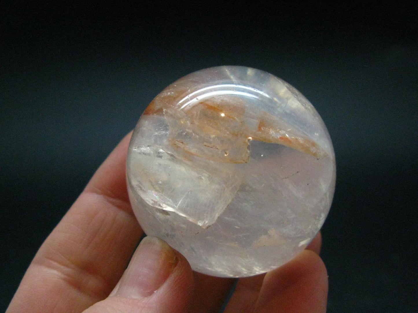 Pink Fire Azeztulite Agnitite Sphere From Madagascar - 1.6" - 101.31 Grams