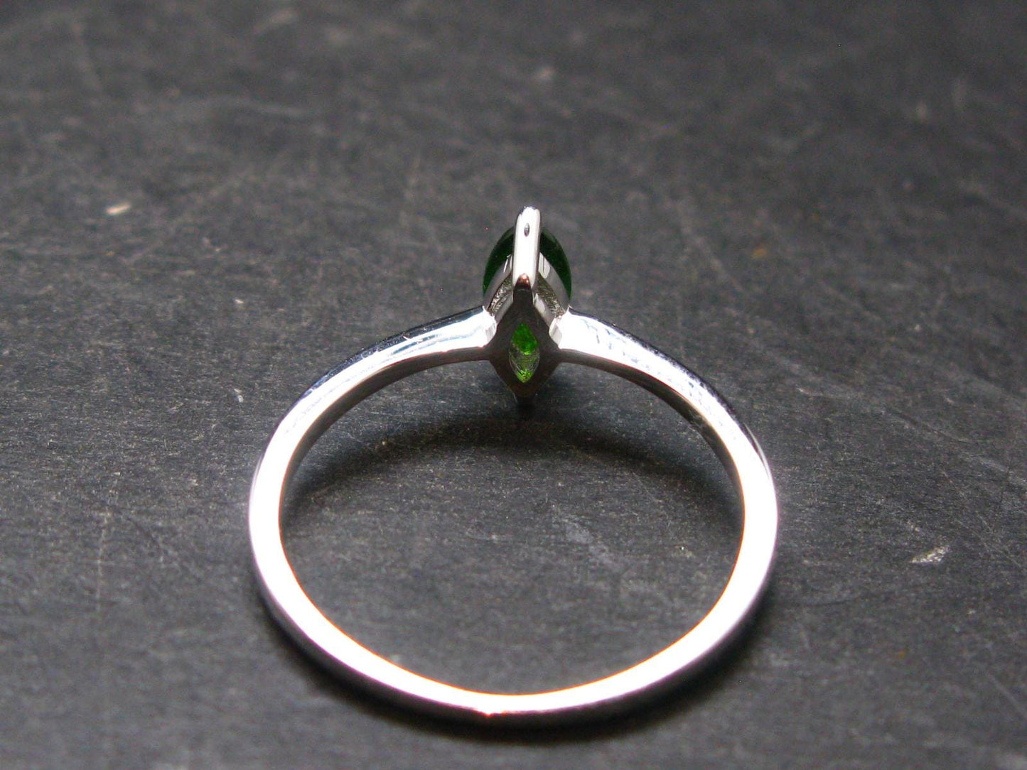 Helenite Gaia Stone Gem Sterling Silver Ring From Washington - Size 8 - 0.7 Carats