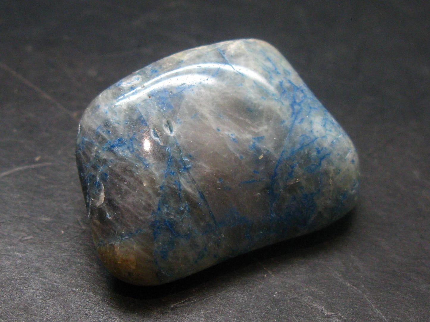 Quantum Quattro Tumbled Malachite Dioptase Shattuckite Chrysocola Stone - 1.4" - 24.74 Grams