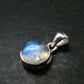 Natural Glow From Inside Moonstone 925 Silver Pendant - 0.8" - 3.0 Grams