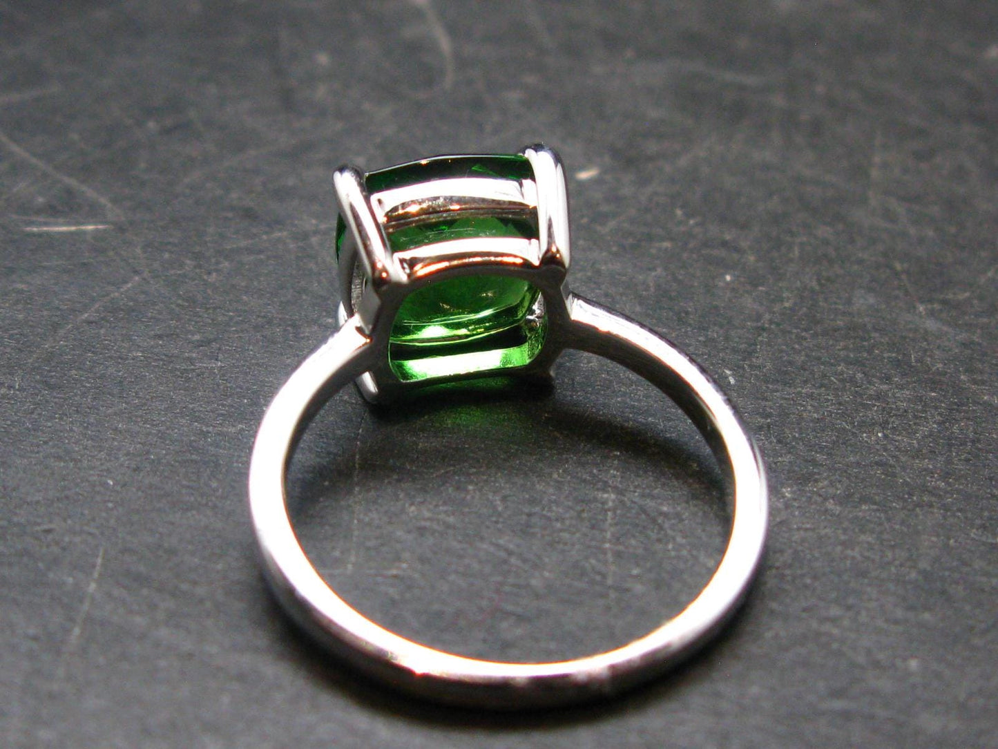 Helenite Gaia Stone Gem Sterling Silver Ring From Washington - Size 8 - 3.20 Carats