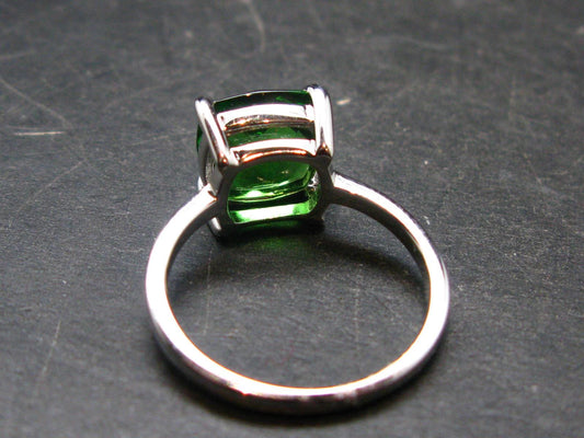 Helenite Gaia Stone Gem Sterling Silver Ring From Washington - Size 8 - 3.20 Carats