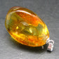 Natural Insects in Baltic Amber 925 Silver Pendant from Poland - 1.5" - 4.85 Grams