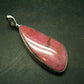 Vivid Juice Carmine Red Gem Rhodonite Silver Pendant From Brazil - 2.3" - 13.0 Grams