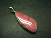 Vivid Juice Carmine Red Gem Rhodonite Silver Pendant From Brazil - 2.3" - 13.0 Grams