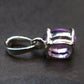 Large Genuine Rich Purple Faceted Amethyst Sterling Silver Pendant From Brazil - 0.6" - 1.03 Grams