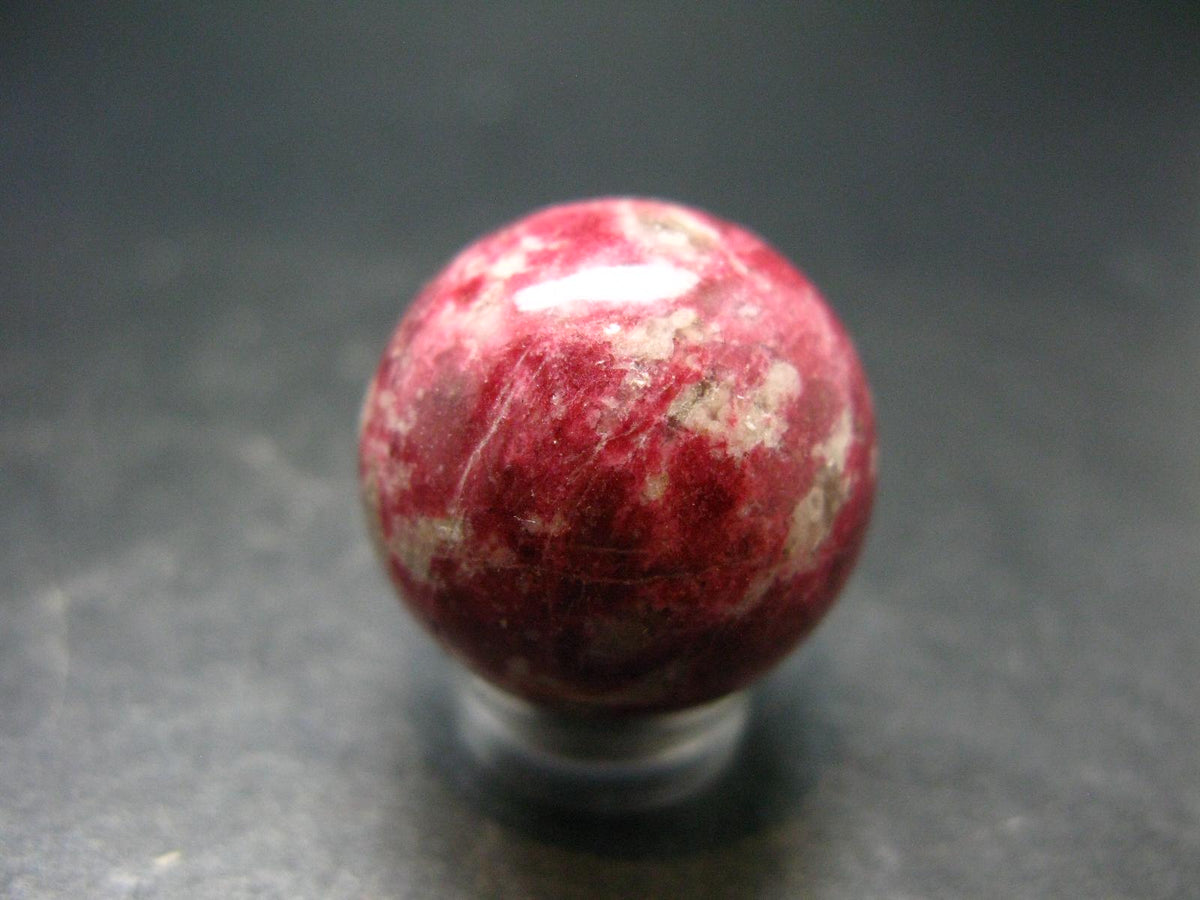 Rare Red Thulite Sphere Ball From Norway - 0.9" - 22.44 Grams