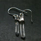 Lemurian Quartz Seed Crystal Silver Earrings From Brazil - 1.4"