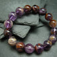 Cacoxenite in Amethyst Genuine Bracelet ~ 7 Inches ~ 12mm Round Beads