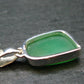 Rich Green Chrysoprase Silver Pendant From Australia - 1.1" - 3.12 Grams