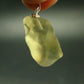 Gem Libyan Desert Glass Tektite Pendant Sterling Silver from Libya - 1.1" - 2.88 Grams
