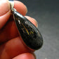 Very Rare Sterling Silver Nuumite Nuummite Pendant From Greenland - 1.6" - 5.48 Grams