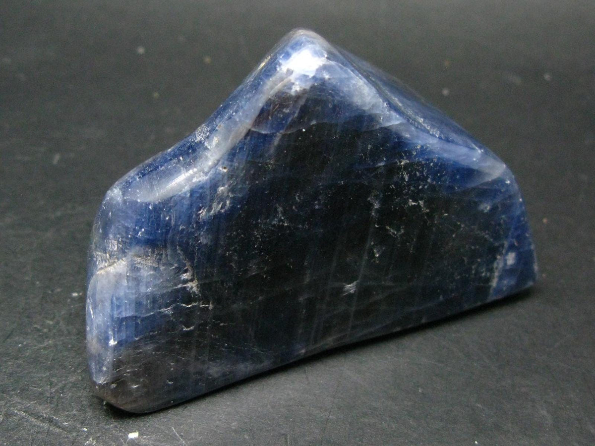 Blue Sapphire Corundum Polished Stone From Guinea - 3.9" - 276 Grams