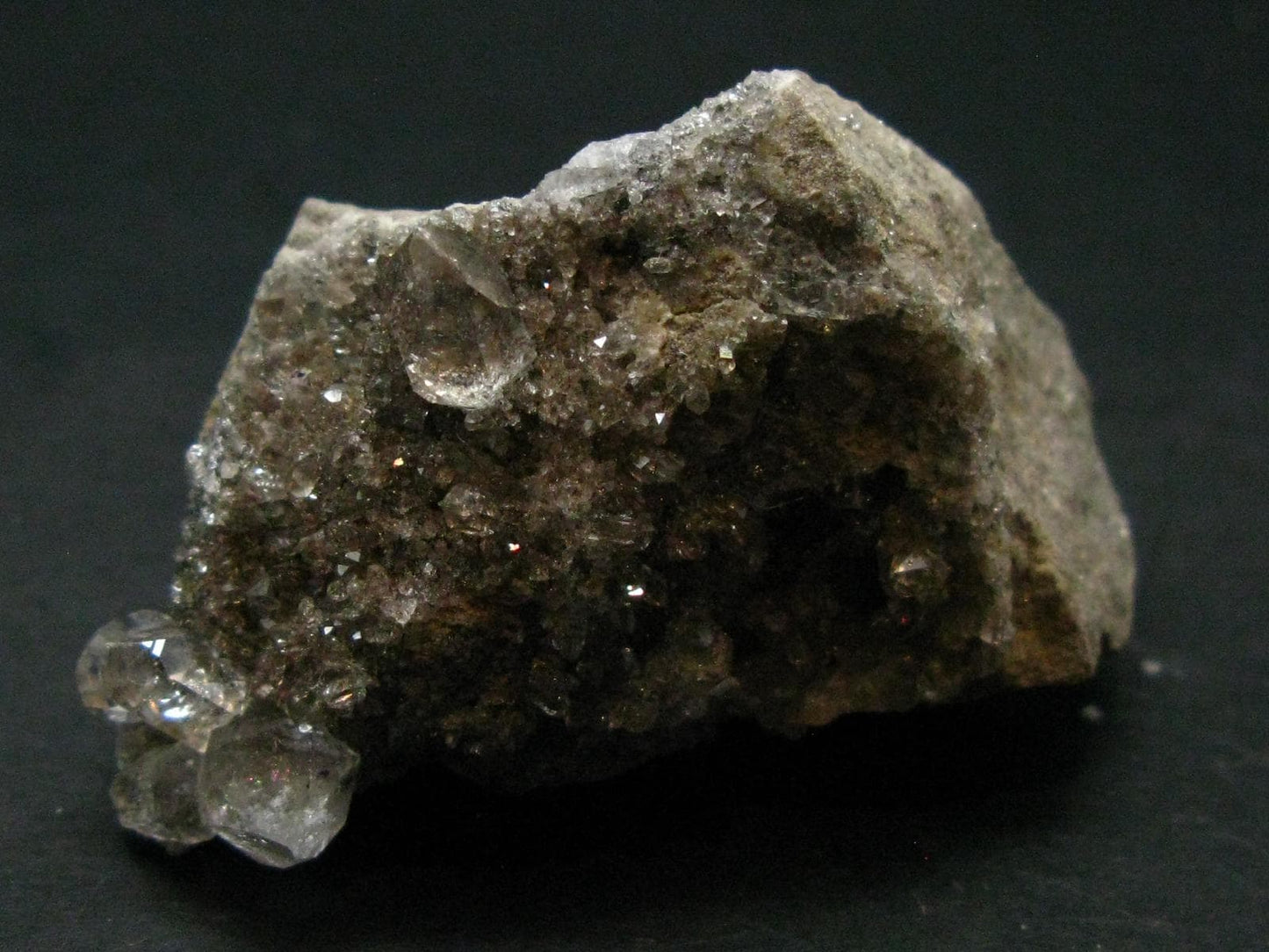 Fine Herkimer Diamond Quartz Cluster On MatrixFrom New York - 2.0" - 45.91 Grams