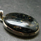 Very Rare Sterling Silver Nuumite Nuummite Pendant From Greenland - 1.6" - 10.84 Grams