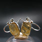 Rare Agni Gold Danburite Silver Earrings From Tanzania - 2.77 Grams - 1.1"