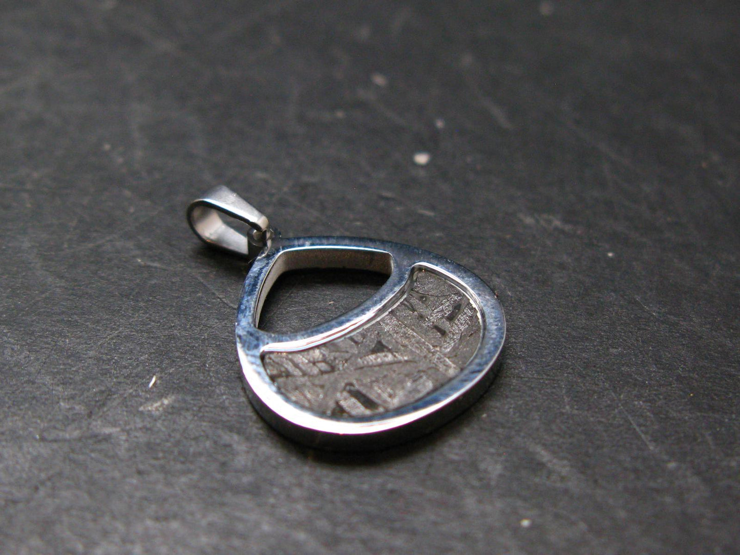 Muonionalusta Meteorite Pendant from Sweden - 0.8" - 1.78 Grams