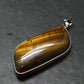 Tiger Eye Silver Plated Pendant - 2.2"