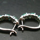 Gem Emerald Faceted Earrings In Sterling Silver - 1.45 Carats