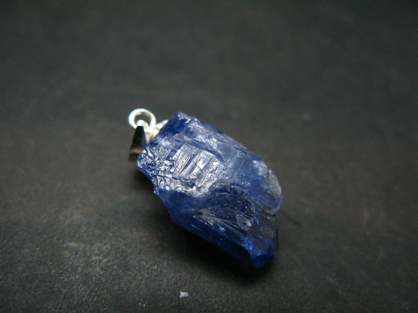 Tanzanite Pendant In Sterling Silver From Tanzania - 0.9" - 2.65 Grams