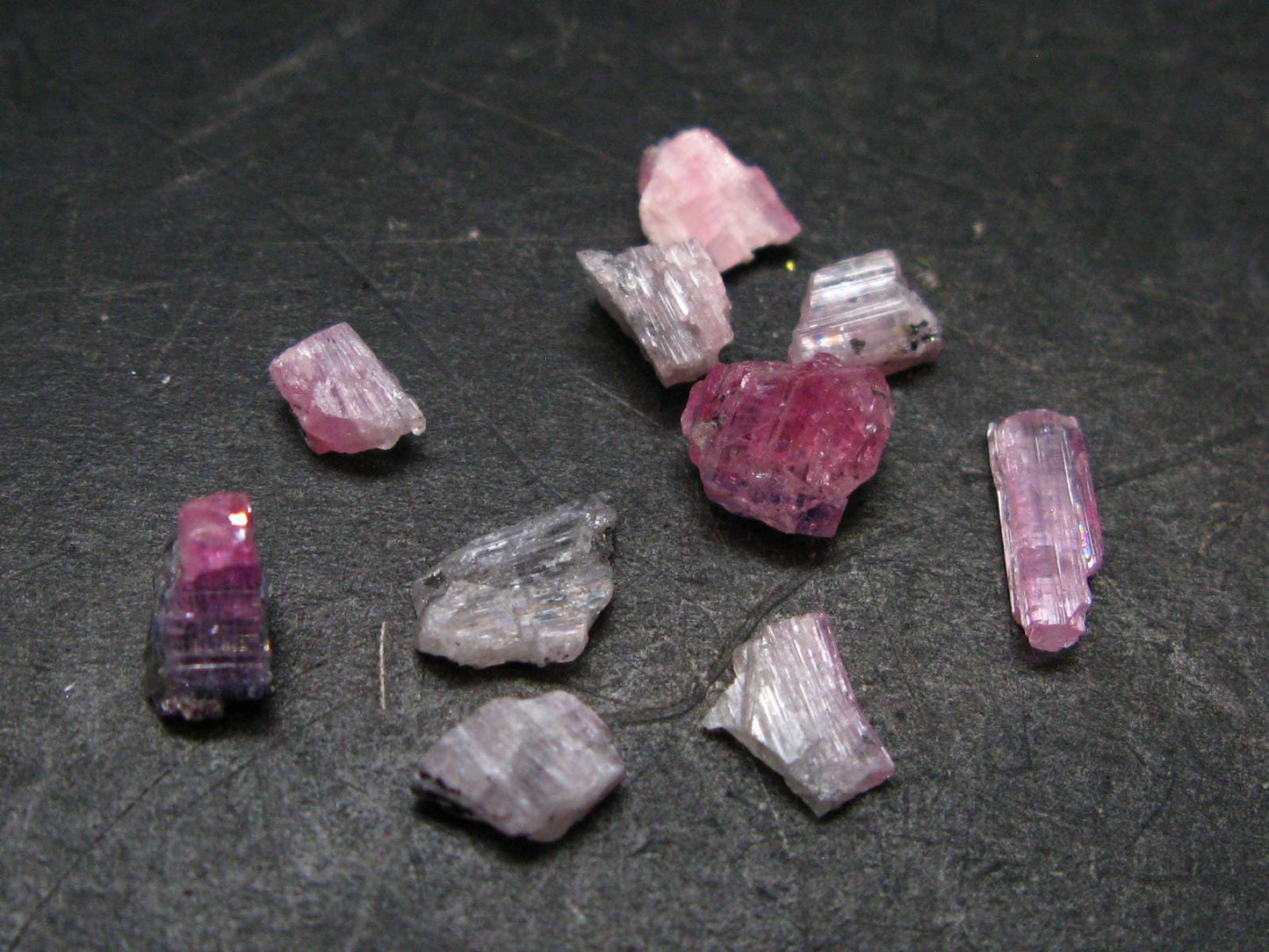 Lot of 10 Tanzanite Gem Untreated Pink Crystals From Tanzania - 7.10 Carats