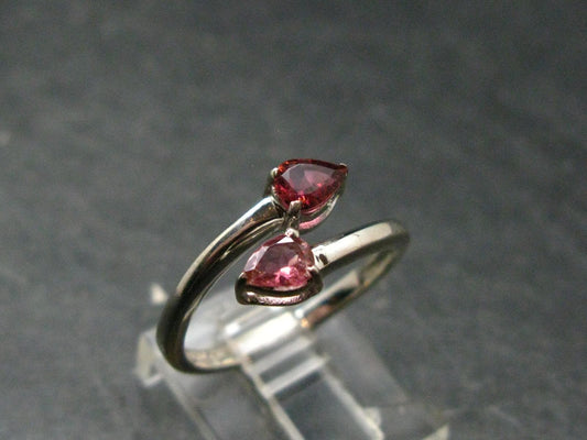 Pink Tourmaline Silver Ring From Brazil - 2.08 Grams - Size 7
