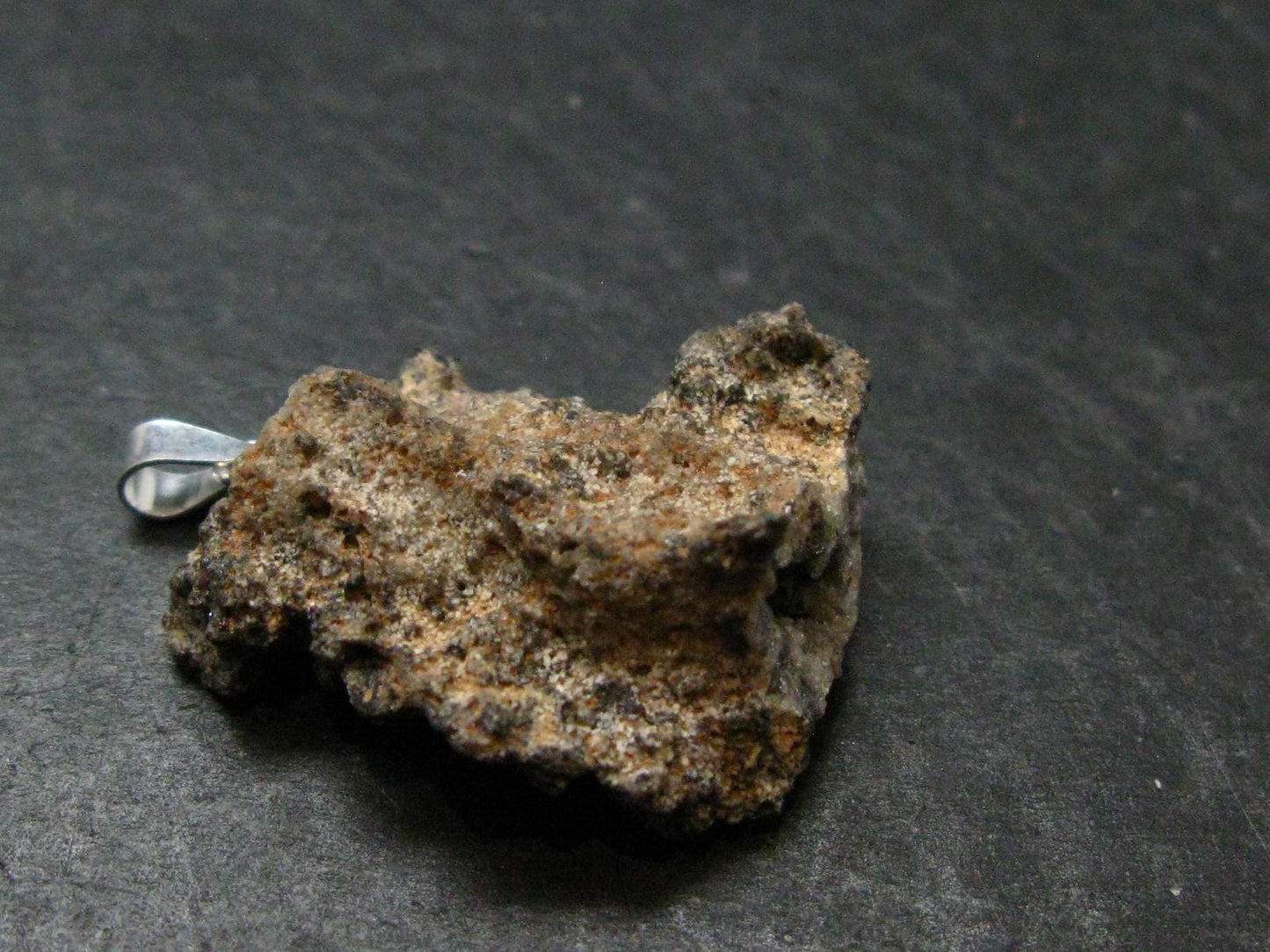 Fulgurite Lightning Rock Silver Pendant From USA - 0.9" - 2.21 Grams