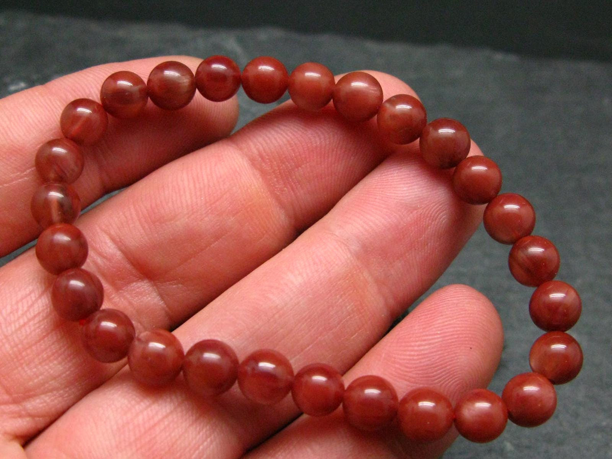 Andesine Genuine Bracelet ~ 7 Inches ~ 6mm Round Beads