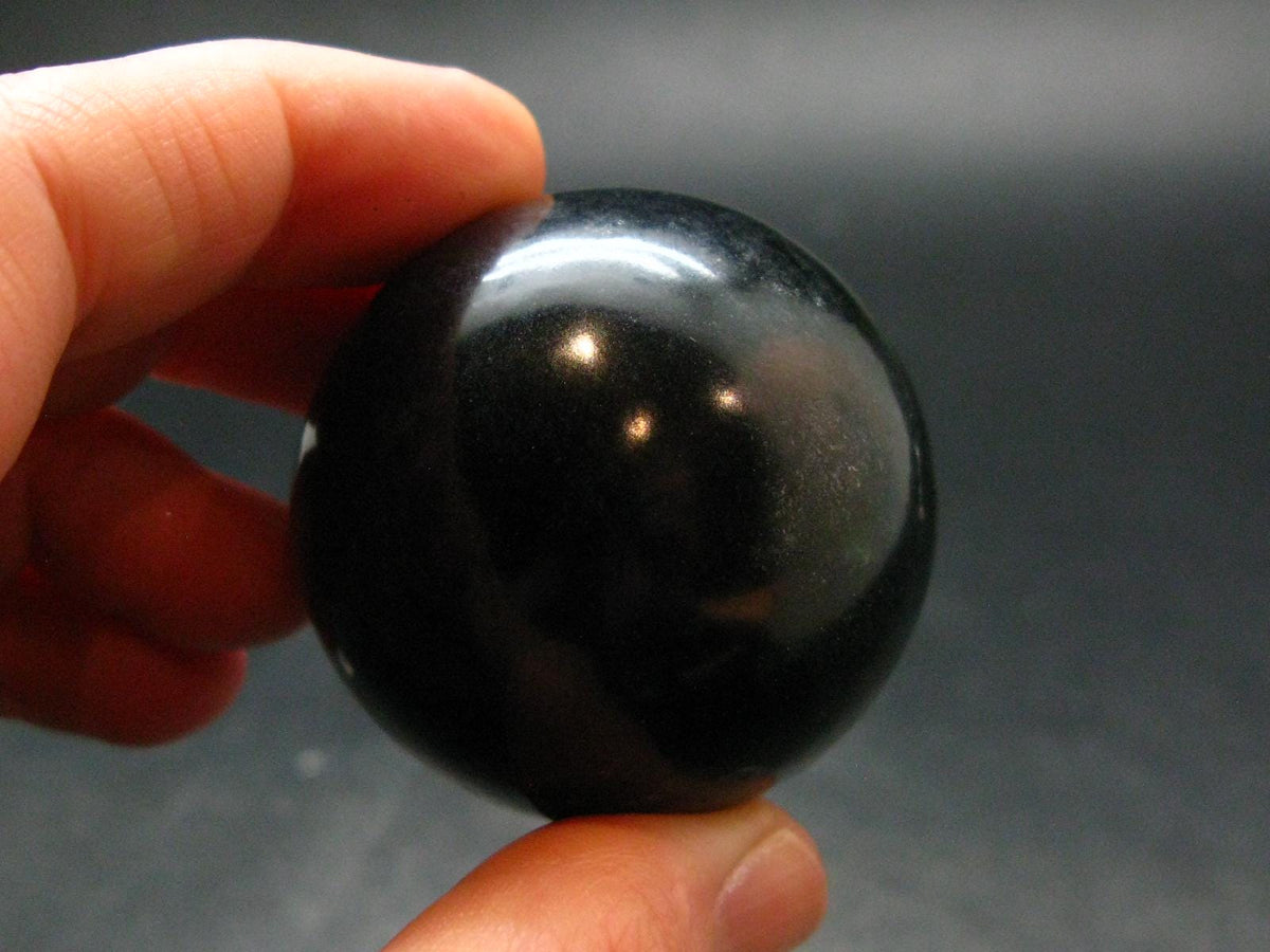 Black Jade Sphere Ball From Greenland - 1.6" - 94.12 Grams