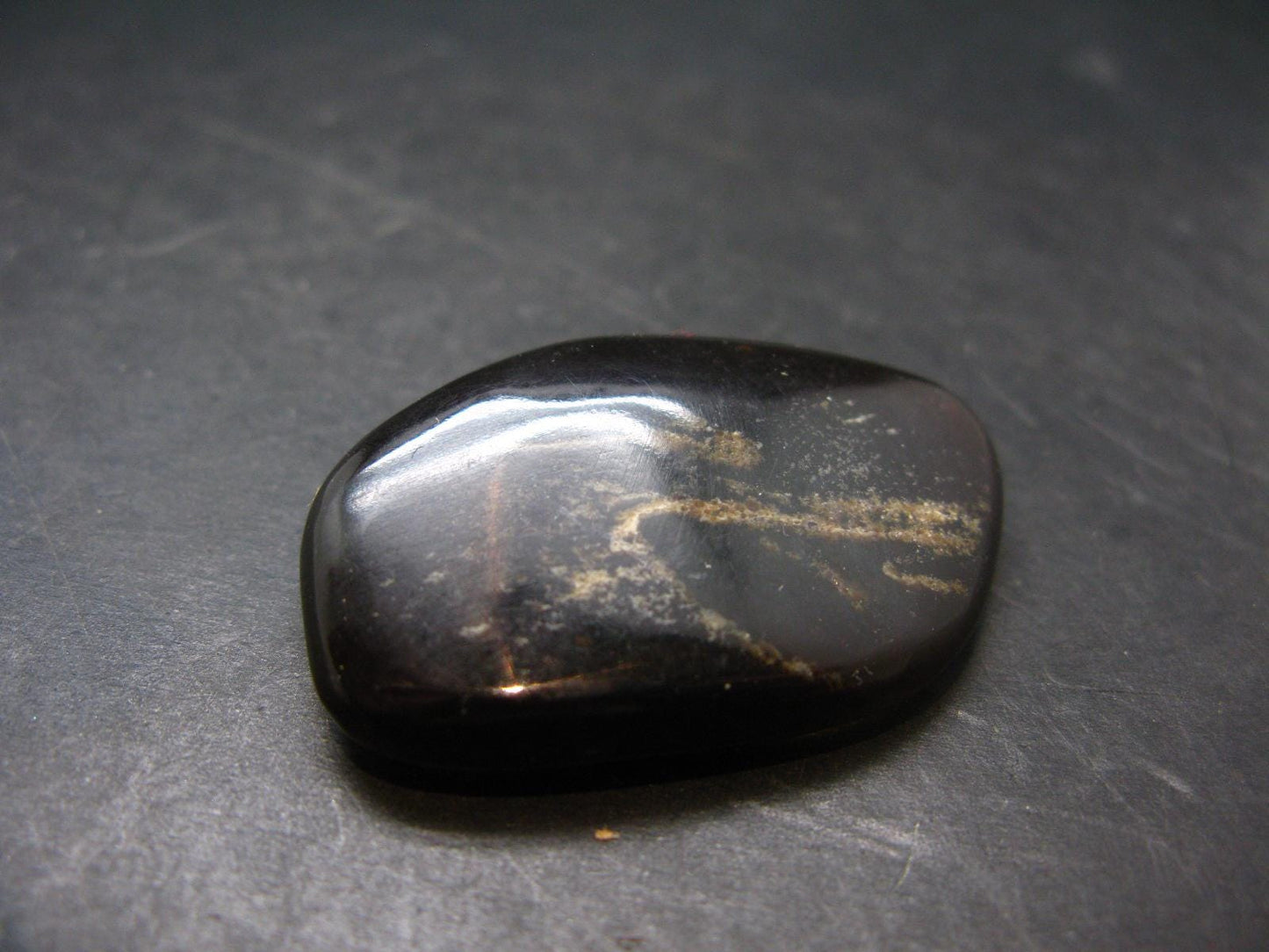 Rare Large Blue Amber Tumbled Piece Fluorescent From Indonesia - 1.7" - 7.69 Grams