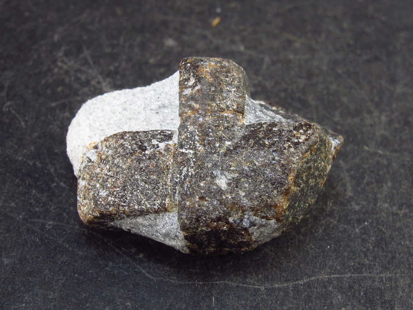 A Perfect Staurolite Crystal on Matrix from Russia - 1.0" - 7.2 Grams
