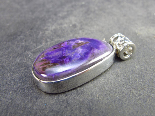 Sugilite Silver Pendant From South Africa - 1.2" - 6.4 Grams