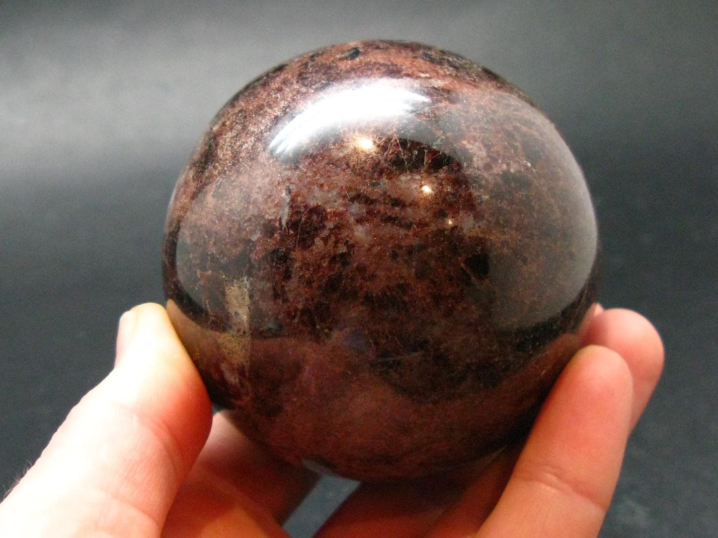 Red Garnet Almandine Sphere Ball From India - 518.0 Grams - 2.5"