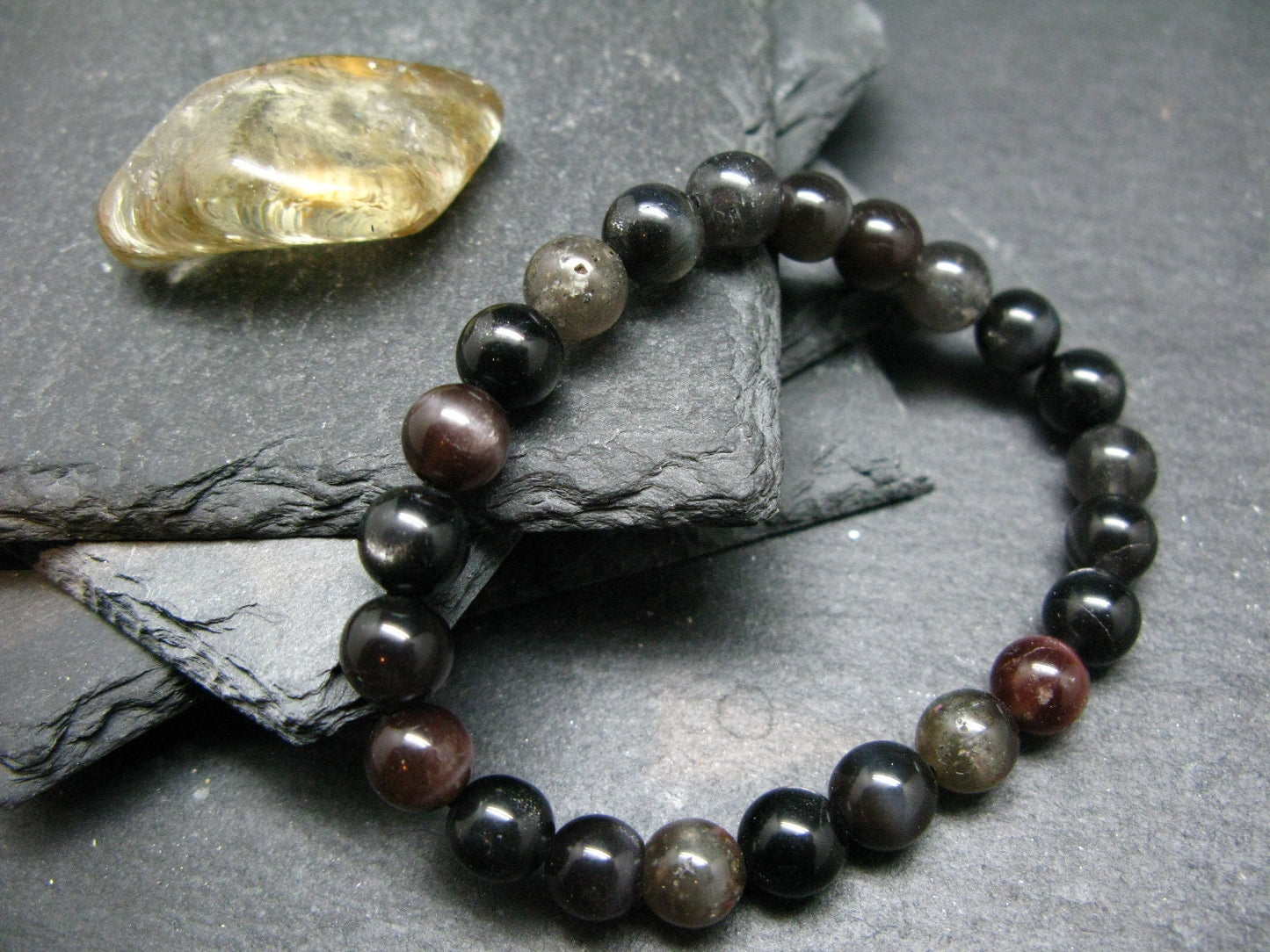 Scapolite Cats Eye Genuine Bracelet ~ 7 Inches ~ 8mm Round Beads