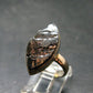 Unpolished Elite Shungite Silver Ring from Russia - Size 6 - 4.52 Grams