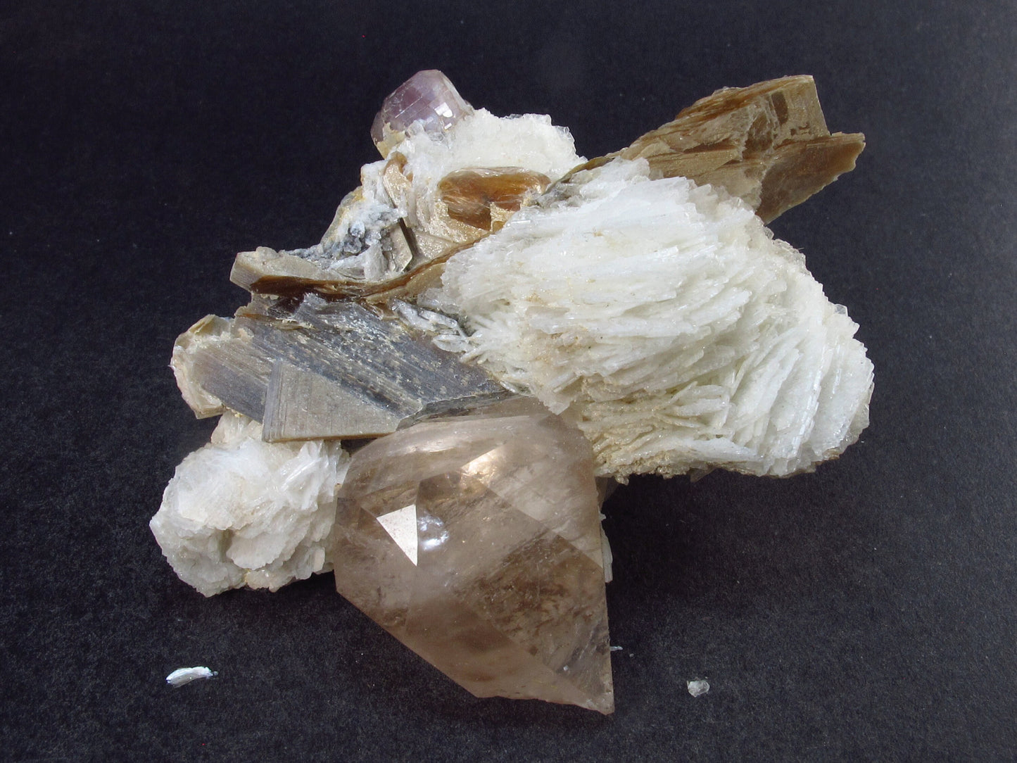 Rare Topaz and Apatite Cluster From Pakistan - 2.7"