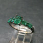 Emerald Faceted Silver Ring from Colombia - 2.13 Grams Total - Size 6
