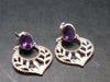 Faceted Natural Amethyst 925 Sterling Silver Earrings - 1.0" - 5.94 Grams