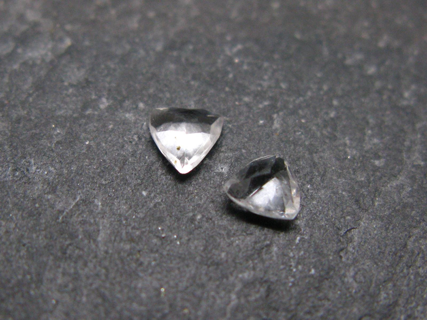 Pair of Gem Phenacite Phenakite Facetted Cut Stones From Russia - 0.35 Carats