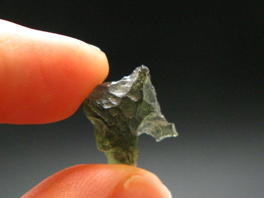 Moldavite Tektite Raw Piece from Czech Republic - 0.6" - 3.00 Carats - 0.60 Grams