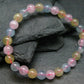 Aquamarine Morganite & Heliodor Genuine Bracelet ~ 7 Inches ~ 7mm Round Beads