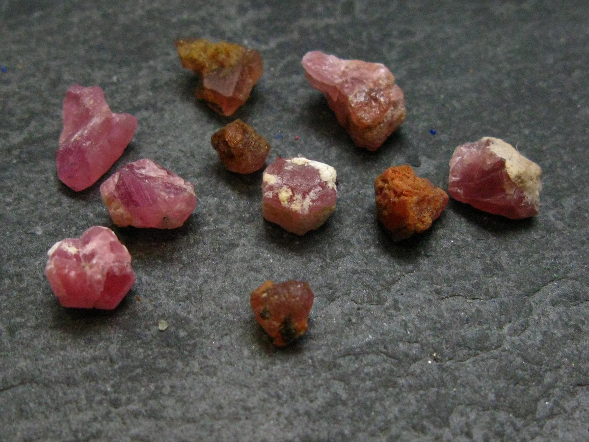 Rare Lot of 10 Pezzottaite Pink Beryl Crystals from Madagascar - 12.85 Carats