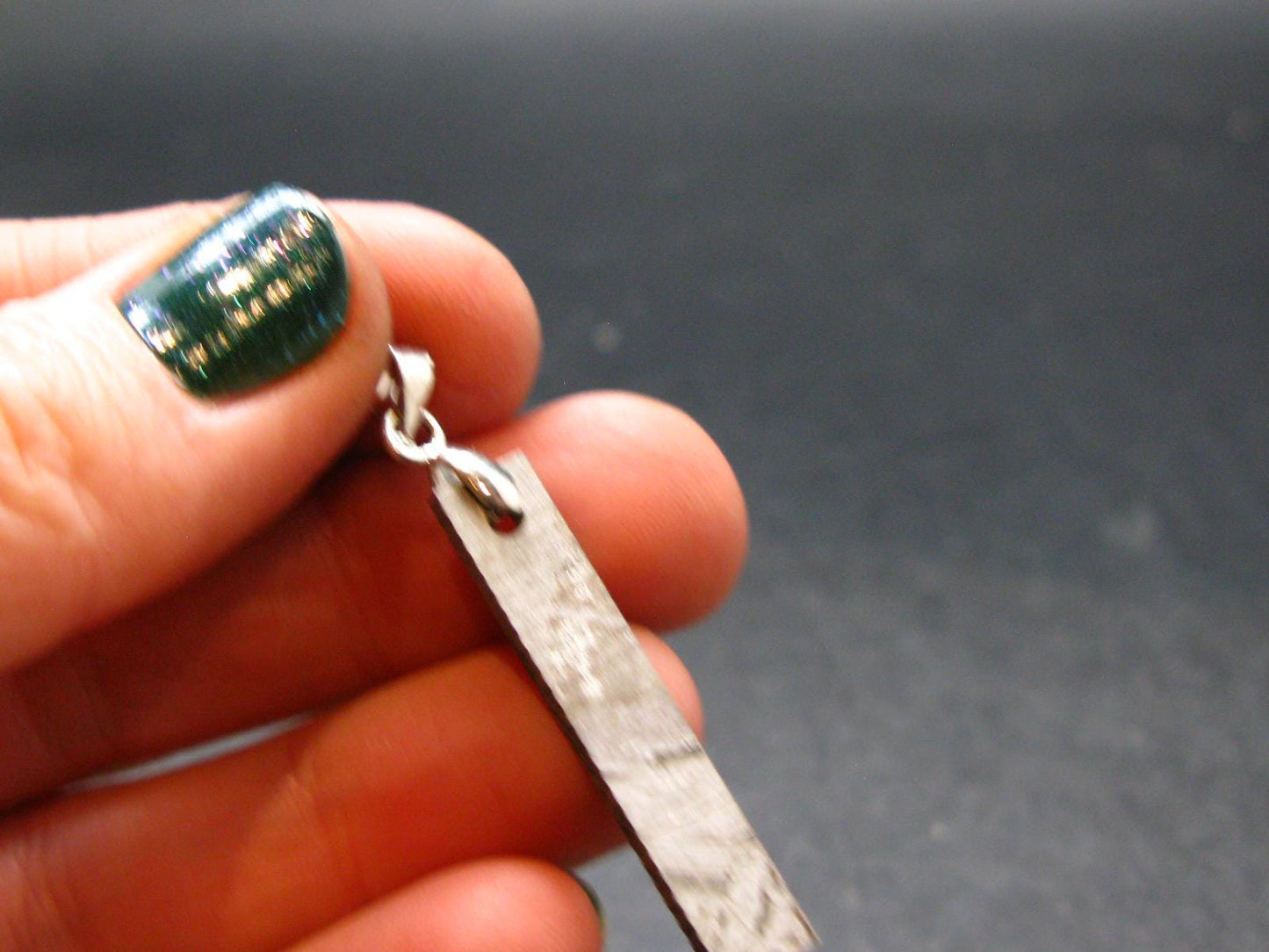 Muonionalusta Meteorite Pendant from Sweden - 1.6" - 2.78 Grams