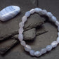 Blue Lace Agate Genuine Bracelet ~ 7 Inches ~ 10mm Facetted Beads