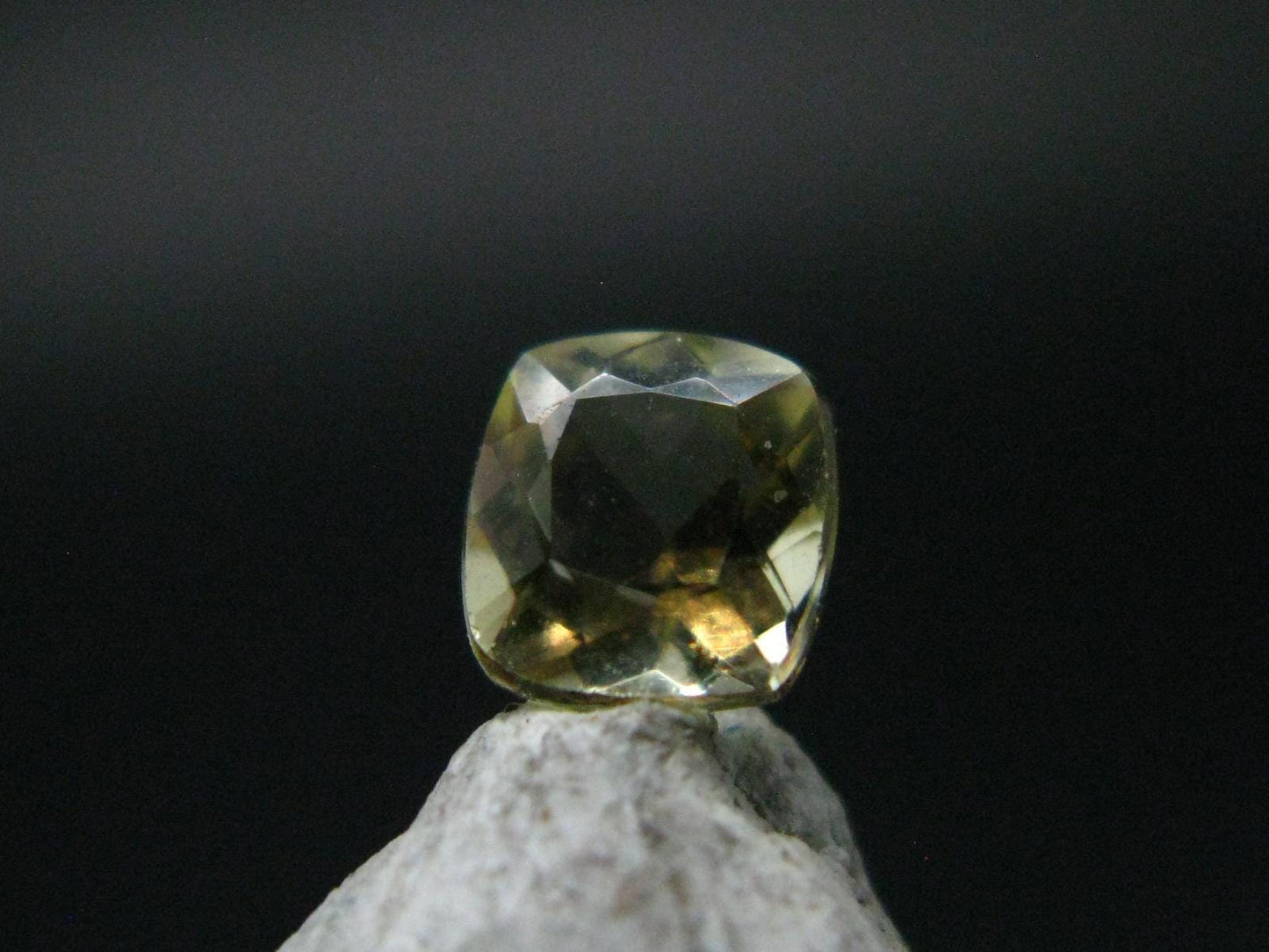 Golden Facetted Herderite Cut Gem From Brazil - 0.74 Carats