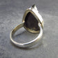 Unpolished Elite Shungite Silver Ring from Russia - Size 7 - 6.02 Grams
