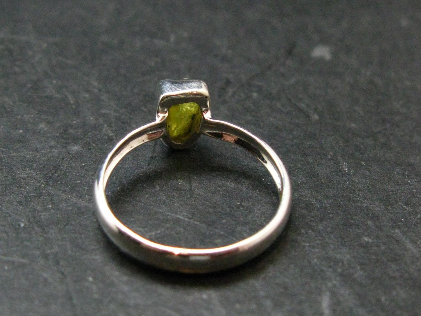 Fire Red Zincite Zinkite 925 Silver Ring from Poland - Size 7 - 1.88 Grams