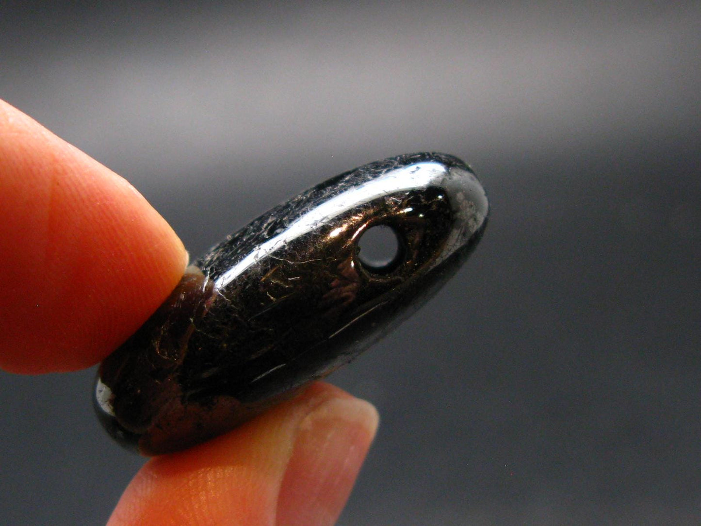 Nuumite Nuummite Metal Free Pendant From Greenland - 1.1" - 12.76 Grams